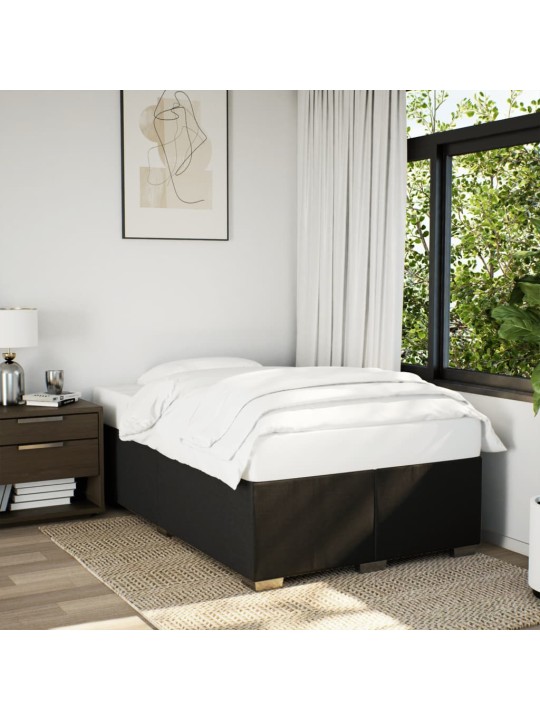 Box spring postel s matrací černá 120x190 cm textil