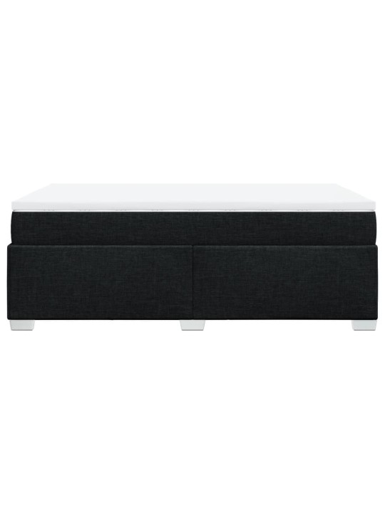 Box spring postel s matrací černá 120x190 cm textil