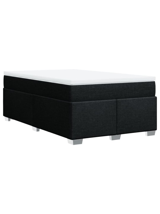 Box spring postel s matrací černá 120x190 cm textil