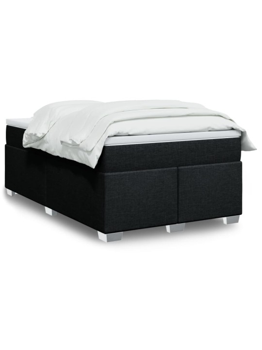 Box spring postel s matrací černá 120x190 cm textil
