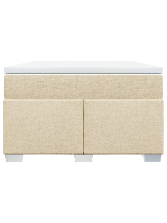 Box spring postel s matrací krémová 120x190 cm textil