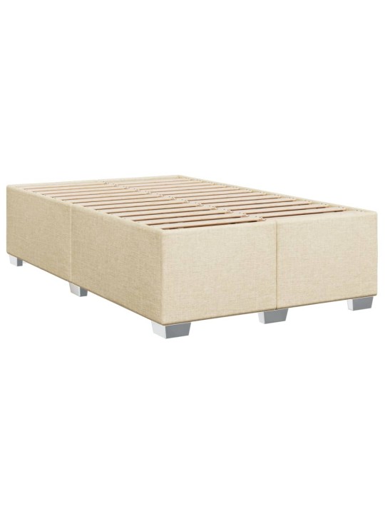 Box spring postel s matrací krémová 120x190 cm textil