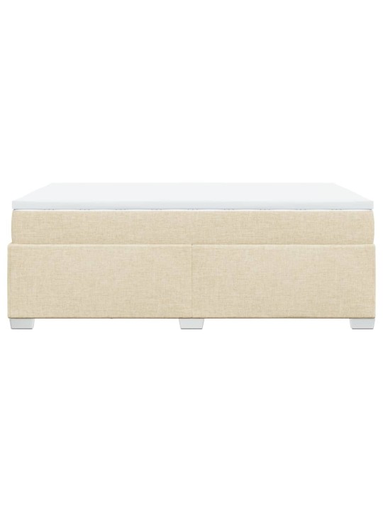 Box spring postel s matrací krémová 120x190 cm textil