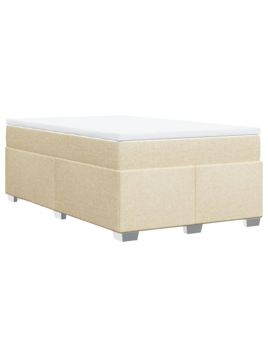 Box spring postel s matrací krémová 120x190 cm textil