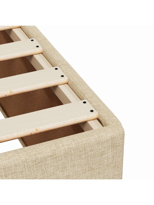 Box spring postel s matrací krémová 120x190 cm textil