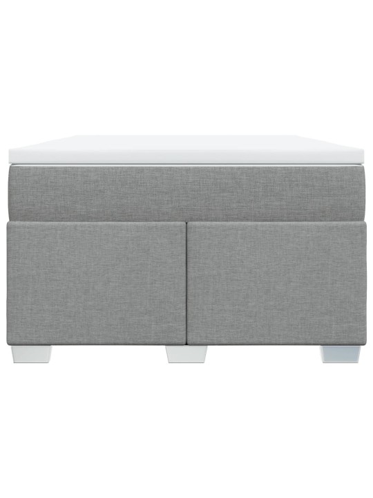 Box spring postel s matrací světle šedá 120 x 200 cm textil