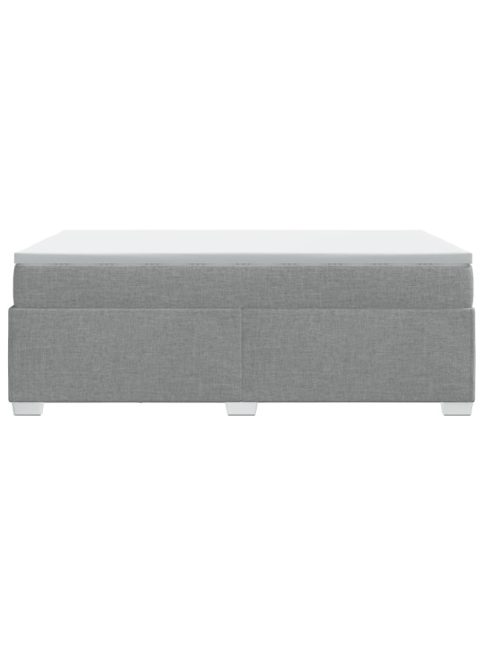 Box spring postel s matrací světle šedá 120 x 200 cm textil