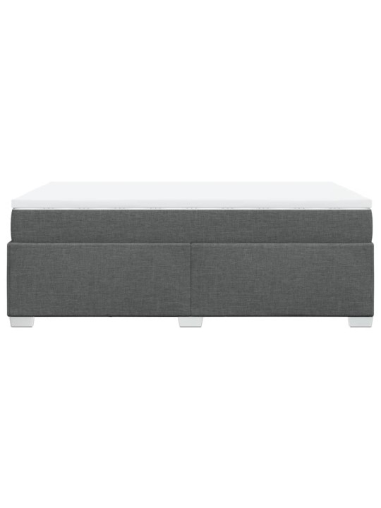 Box spring postel s matrací tmavě šedá 120x200 cm textil