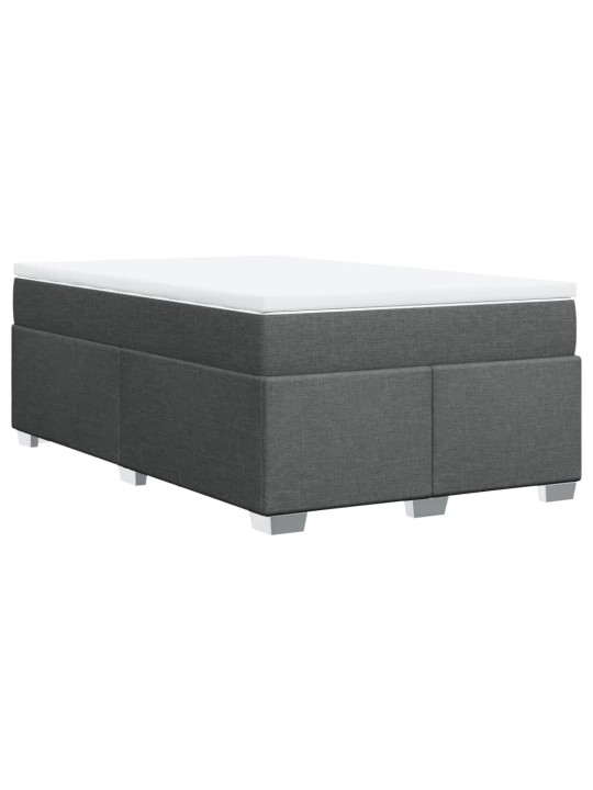 Box spring postel s matrací tmavě šedá 120x200 cm textil