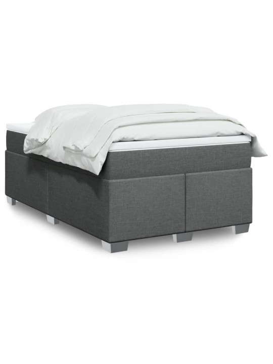 Box spring postel s matrací tmavě šedá 120x200 cm textil