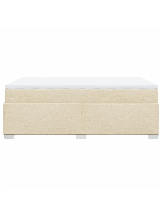 Box spring postel s matrací krémová 120x200 cm textil
