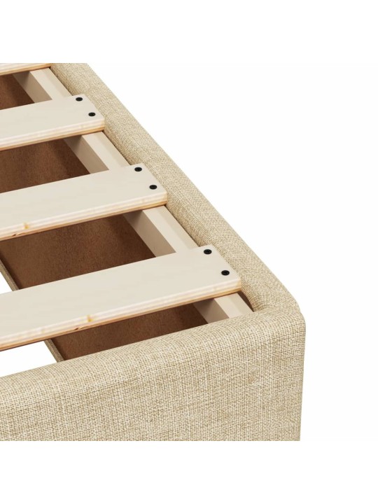 Box spring postel s matrací krémová 120x200 cm textil