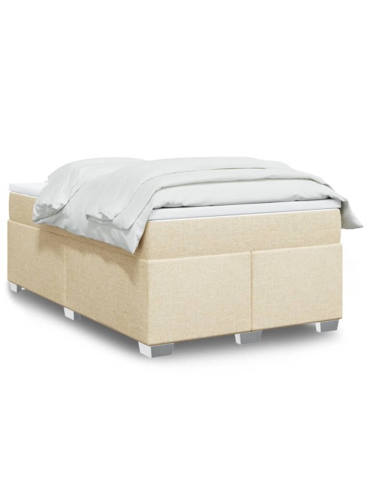Box spring postel s matrací krémová 120x200 cm textil