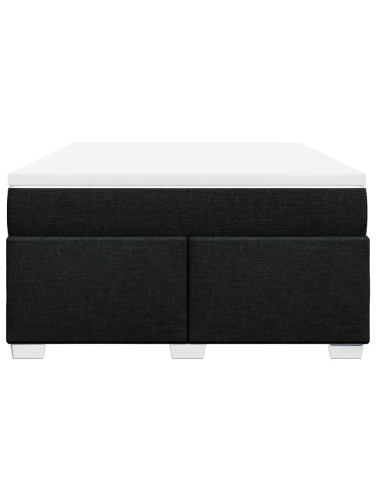 Box spring postel s matrací černá 140 x 190 cm textil