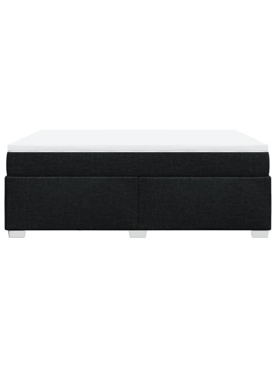 Box spring postel s matrací černá 140 x 190 cm textil