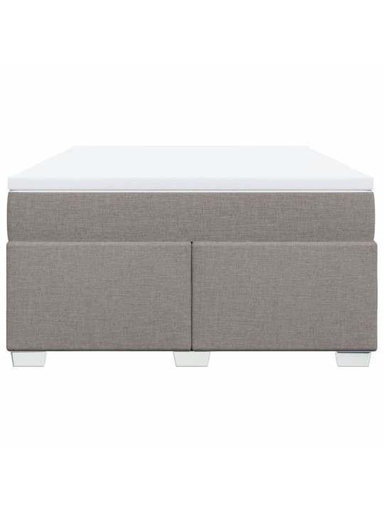 Box spring postel s matrací taupe 140x190 cm textil