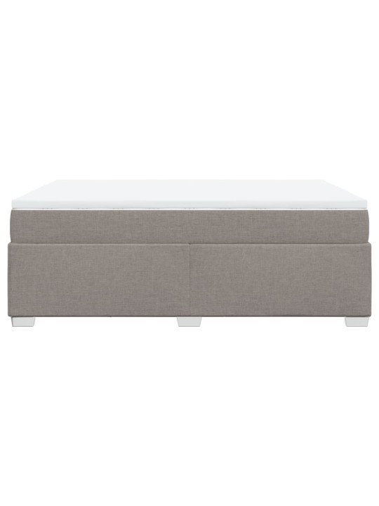 Box spring postel s matrací taupe 140x190 cm textil