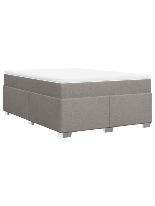 Box spring postel s matrací taupe 140x190 cm textil