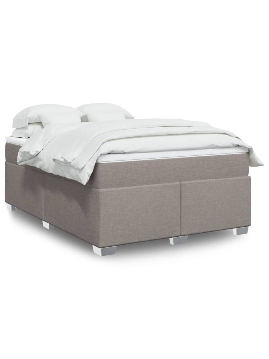 Box spring postel s matrací taupe 140x190 cm textil