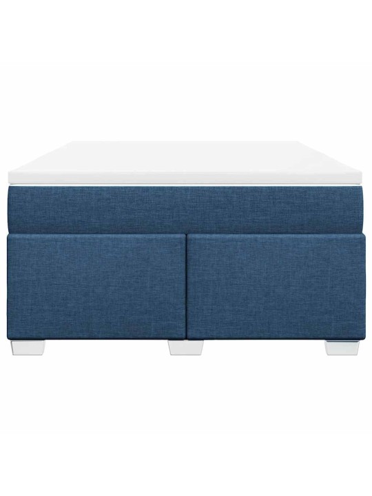 Box spring postel s matrací modrá 140x190 cm textil