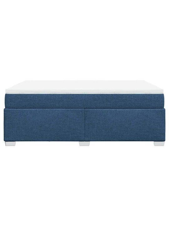 Box spring postel s matrací modrá 140x190 cm textil