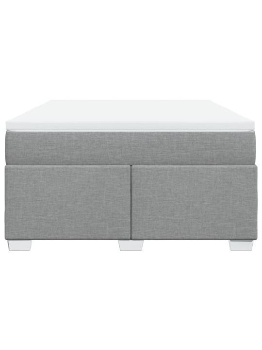 Box spring postel s matrací světle šedá 140 x 200 cm textil