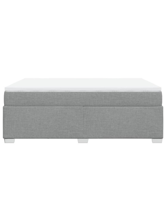 Box spring postel s matrací světle šedá 140 x 200 cm textil