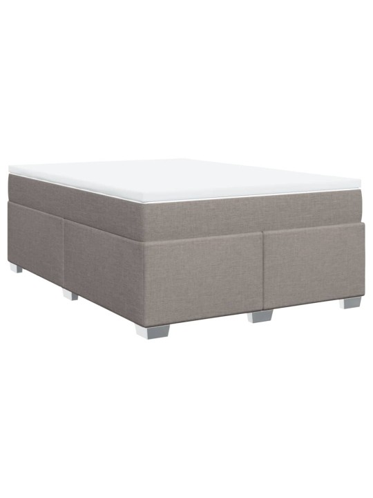 Box spring postel s matrací taupe 140x200 cm textil