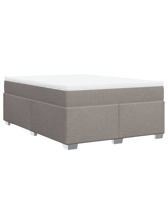Box spring postel s matrací taupe 140x200 cm textil