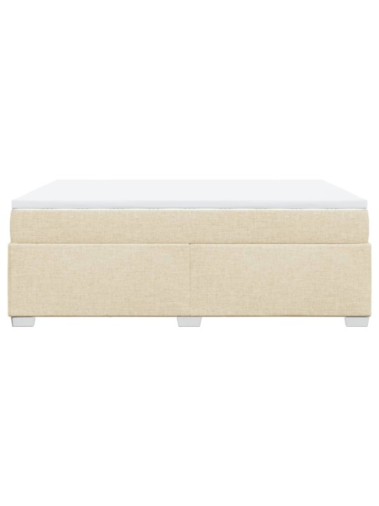 Box spring postel s matrací krémová 140x200 cm textil