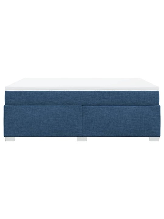 Box spring postel s matrací modrá 140x200 cm textil