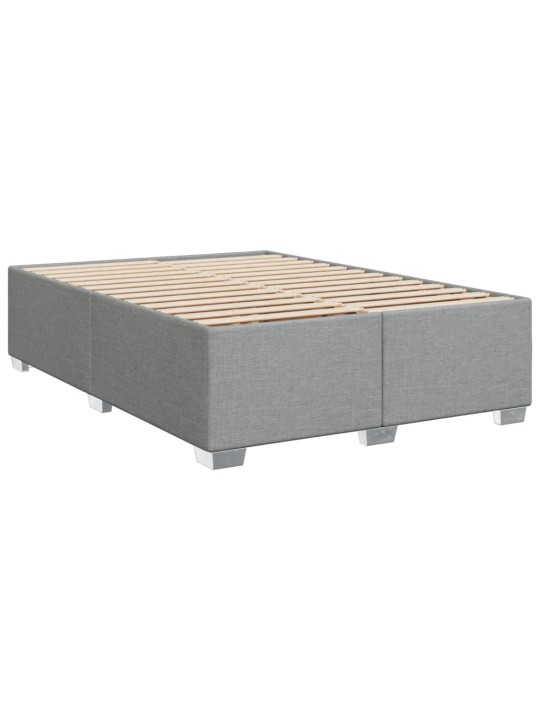 Box spring postel s matrací světle šedá 160 x 200 cm textil