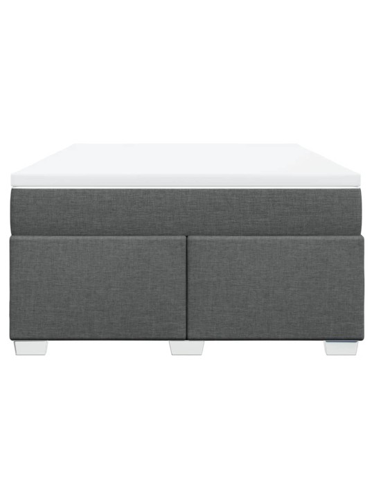 Box spring postel s matrací tmavě šedá 160x200 cm textil
