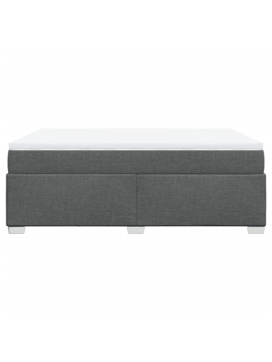 Box spring postel s matrací tmavě šedá 160x200 cm textil