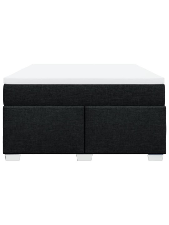 Box spring postel s matrací černá 160x200 cm textil