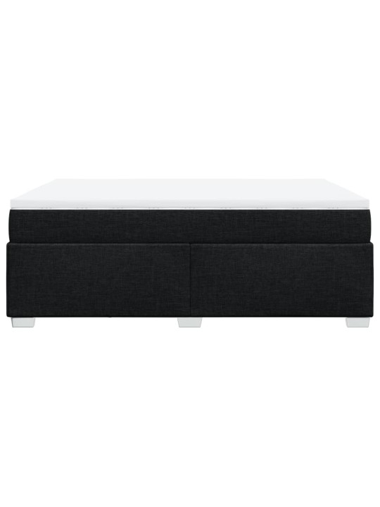 Box spring postel s matrací černá 160x200 cm textil