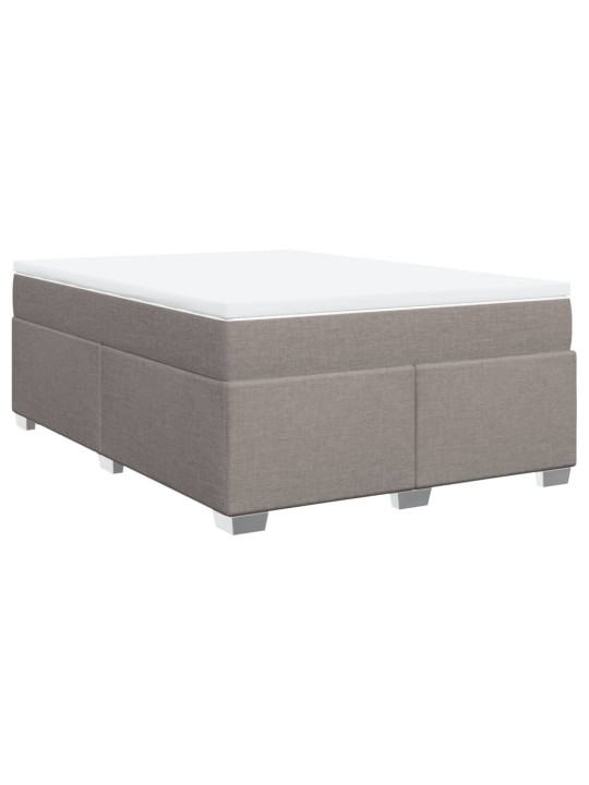 Box spring postel s matrací taupe 160x200 cm textil