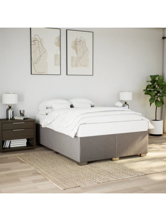 Box spring postel s matrací taupe 160x200 cm textil