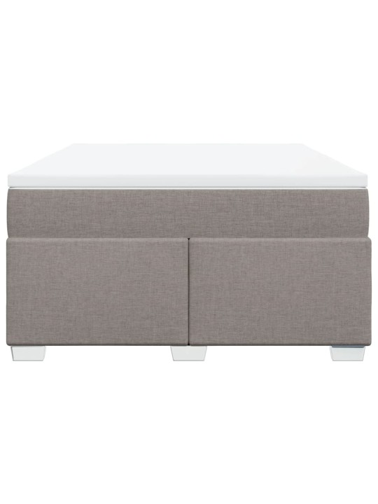 Box spring postel s matrací taupe 160x200 cm textil