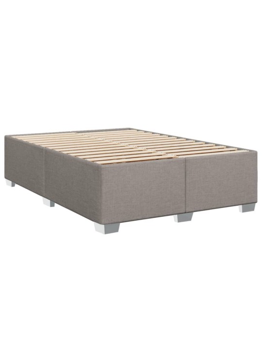 Box spring postel s matrací taupe 160x200 cm textil