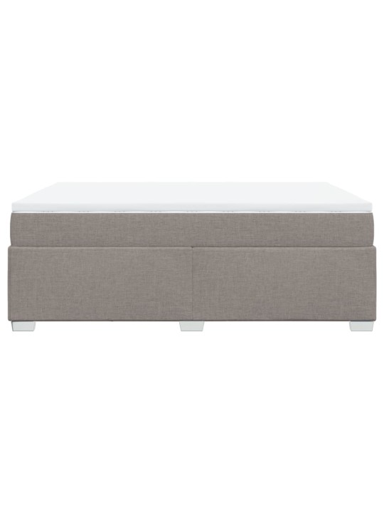 Box spring postel s matrací taupe 160x200 cm textil