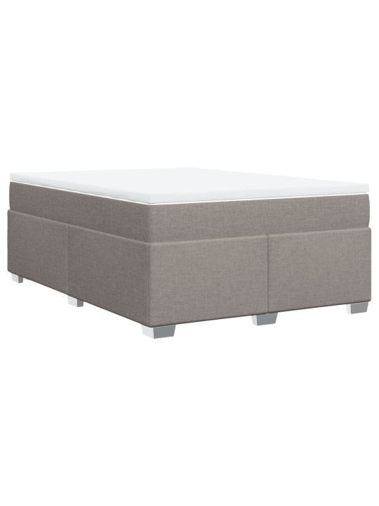 Box spring postel s matrací taupe 160x200 cm textil