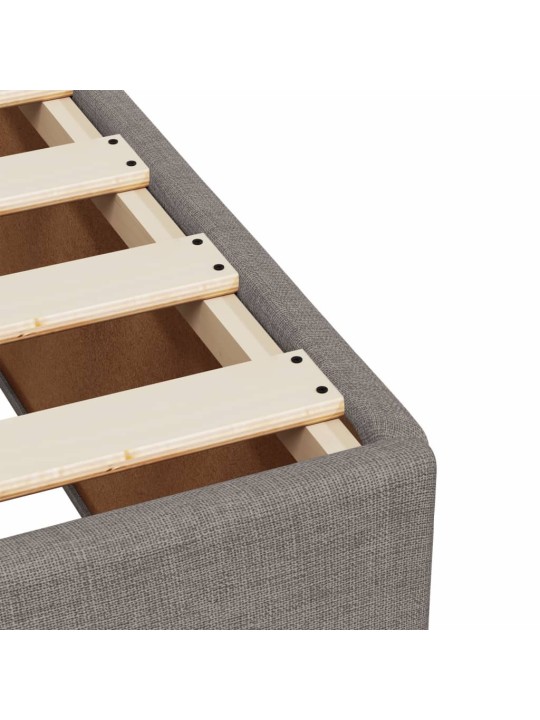 Box spring postel s matrací taupe 160x200 cm textil