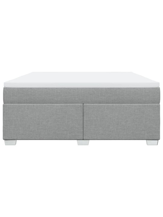 Box spring postel s matrací světle šedá 180 x 200 cm textil