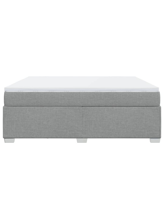 Box spring postel s matrací světle šedá 180 x 200 cm textil