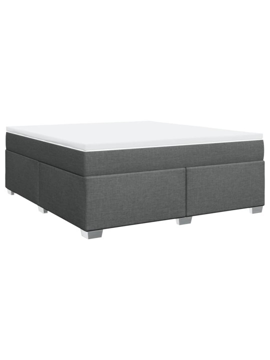Box spring postel s matrací tmavě šedá 180x200 cm textil