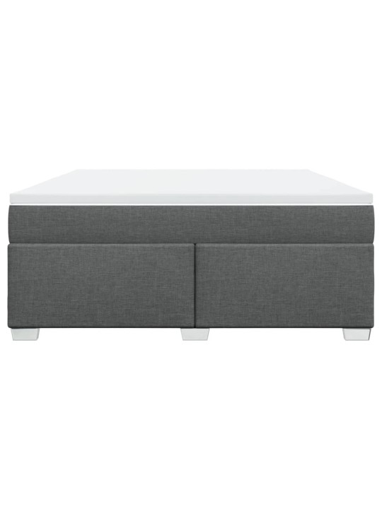 Box spring postel s matrací tmavě šedá 180x200 cm textil