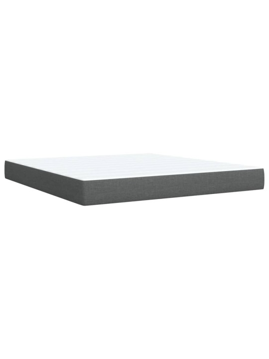 Box spring postel s matrací tmavě šedá 180x200 cm textil