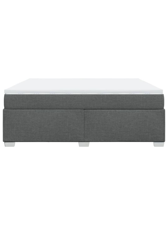 Box spring postel s matrací tmavě šedá 180x200 cm textil