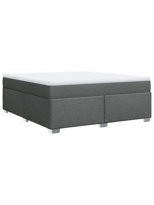 Box spring postel s matrací tmavě šedá 180x200 cm textil